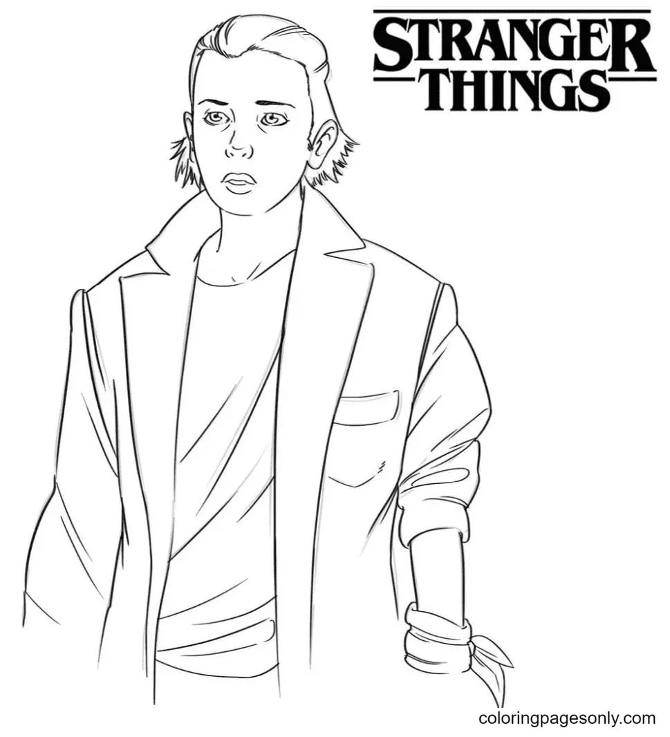 Çocuklar İçin Stranger Things Boyama Sayfaları 