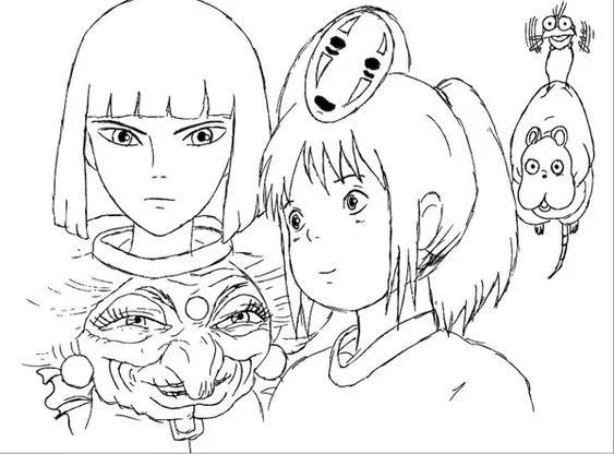 Çocuklar İçin Studio Ghibli Boyama Sayfaları 