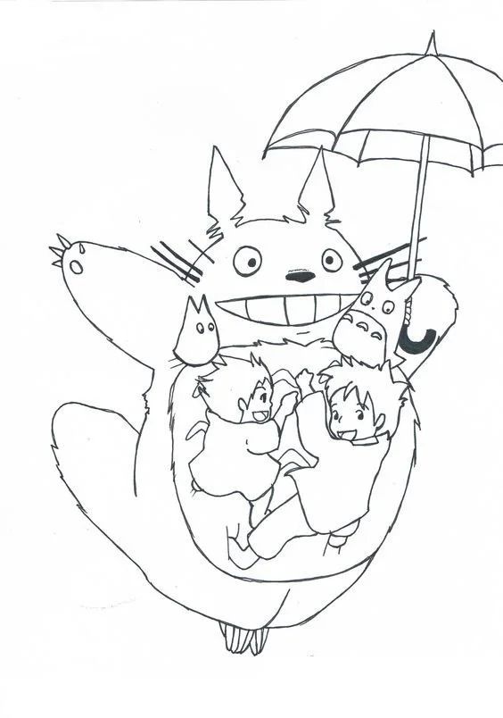 Çocuklar İçin Studio Ghibli Boyama Sayfaları 