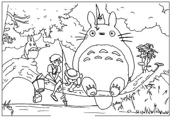 Çocuklar İçin Studio Ghibli Boyama Sayfaları 