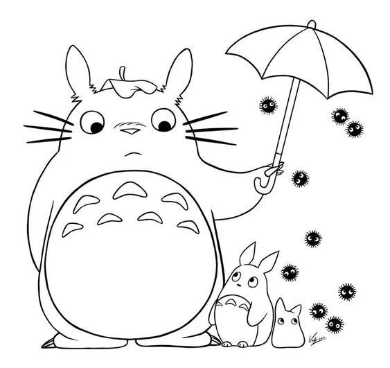Çocuklar İçin Studio Ghibli Boyama Sayfaları 