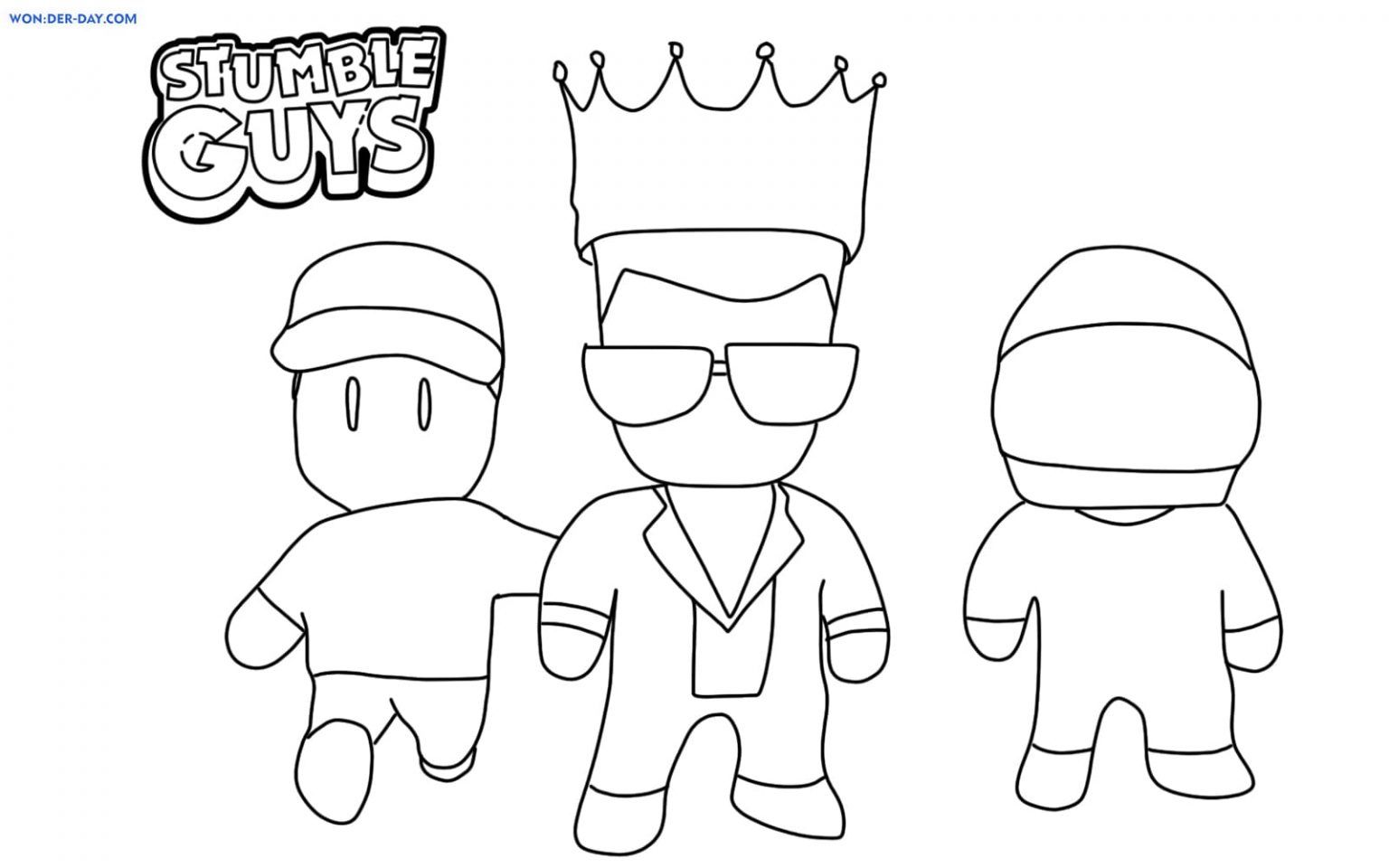 Çocuklar İçin Stumble Guys Boyama Sayfaları 