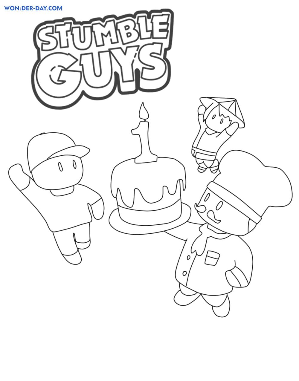 Çocuklar İçin Stumble Guys Boyama Sayfaları 