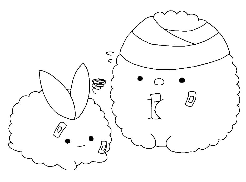 Çocuklar İçin Sumikko Gurashi Boyama Sayfaları 