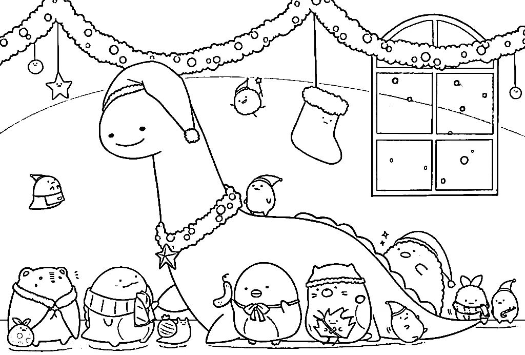 Çocuklar İçin Sumikko Gurashi Boyama Sayfaları 