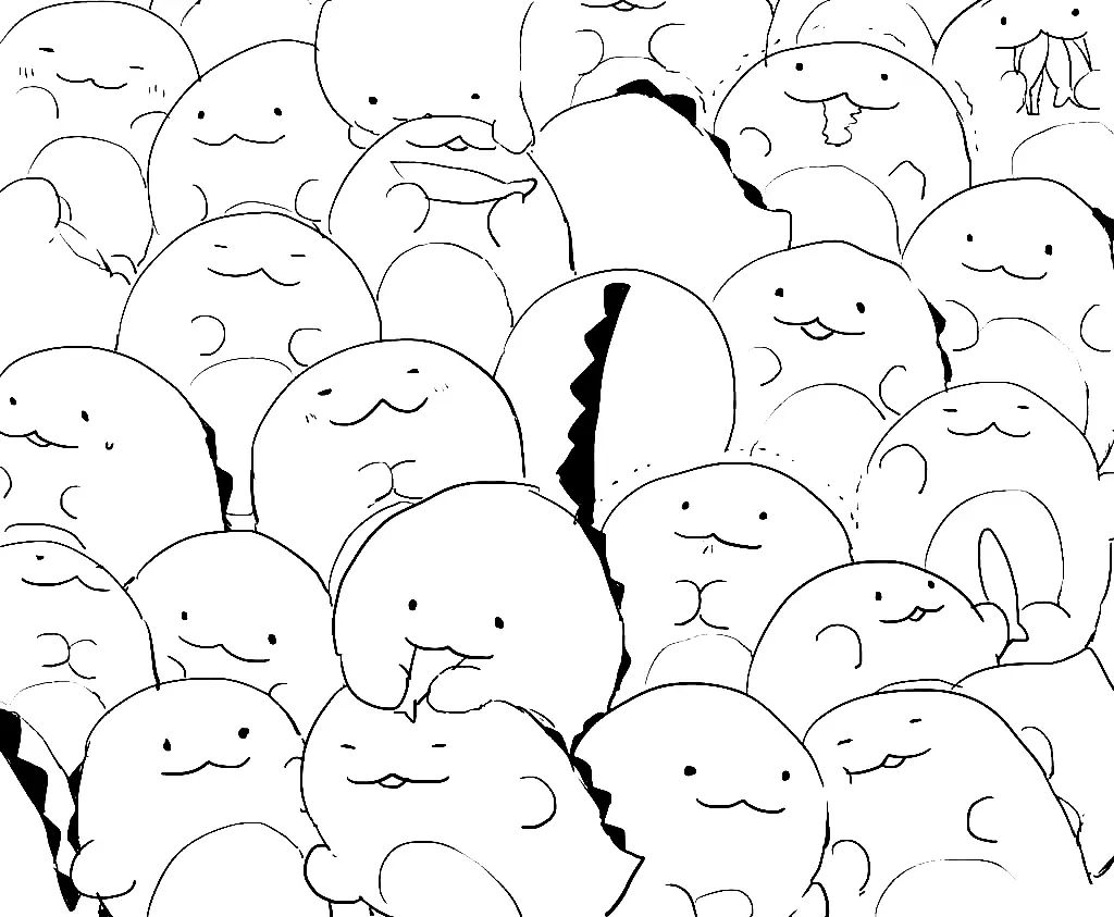 Çocuklar İçin Sumikko Gurashi Boyama Sayfaları 