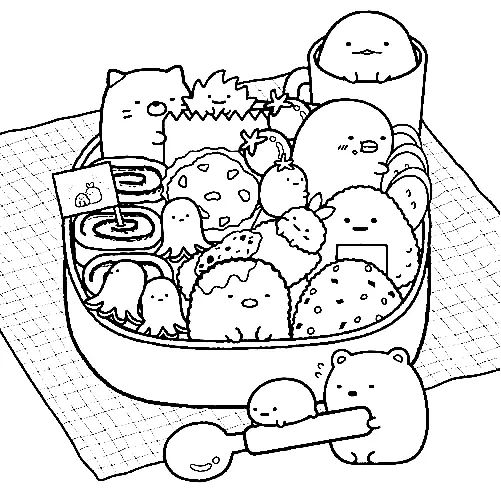 Çocuklar İçin Sumikko Gurashi Boyama Sayfaları 