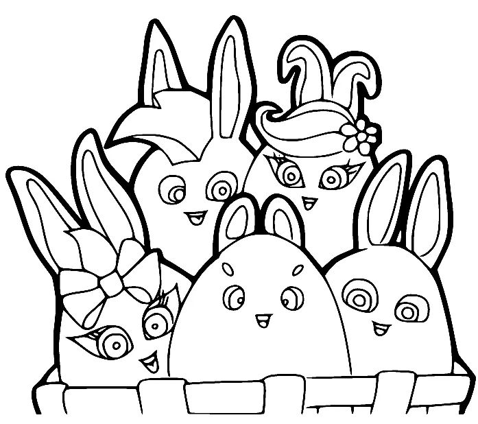 Çocuklar İçin Sunny Bunnies Boyama Sayfaları 