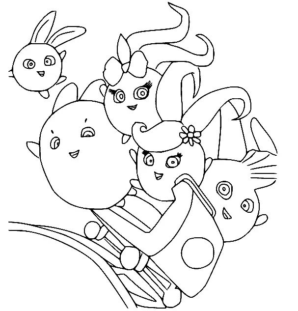 Çocuklar İçin Sunny Bunnies Boyama Sayfaları 