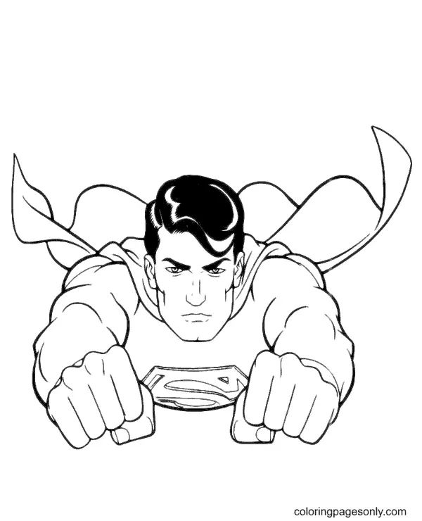 Çocuklar İçin Superman Boyama Sayfaları 
