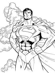Çocuklar İçin Superman Boyama Sayfaları 