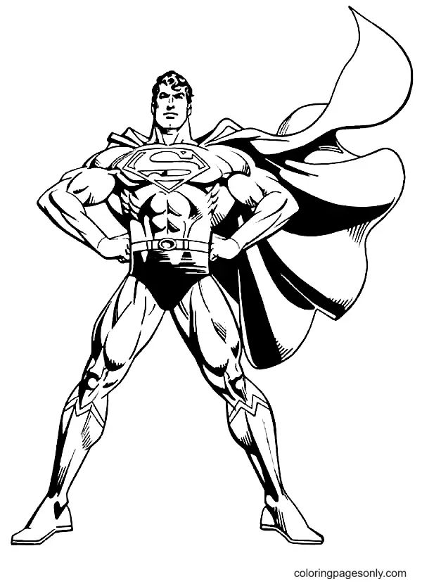 Çocuklar İçin Superman Boyama Sayfaları 