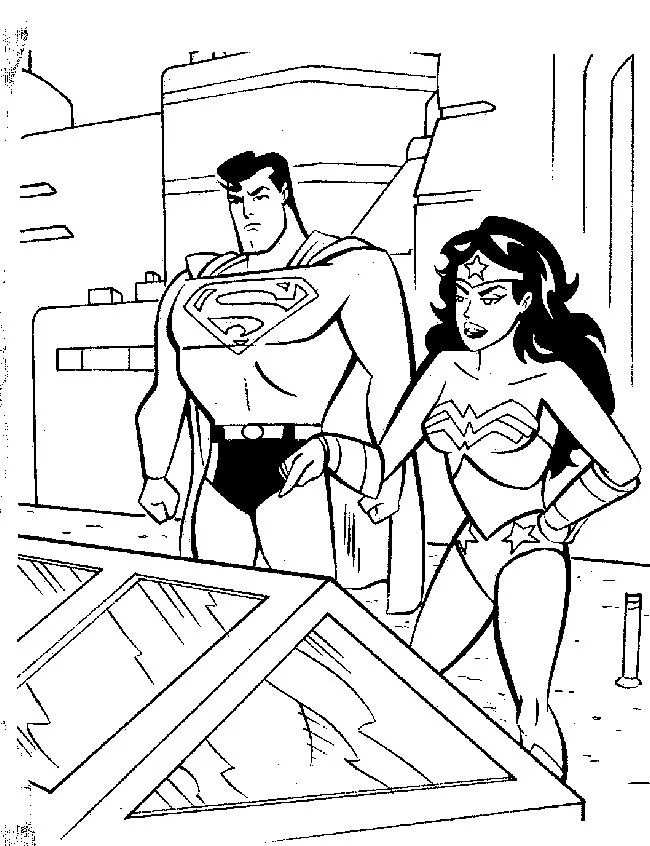 Çocuklar İçin Superman Boyama Sayfaları 