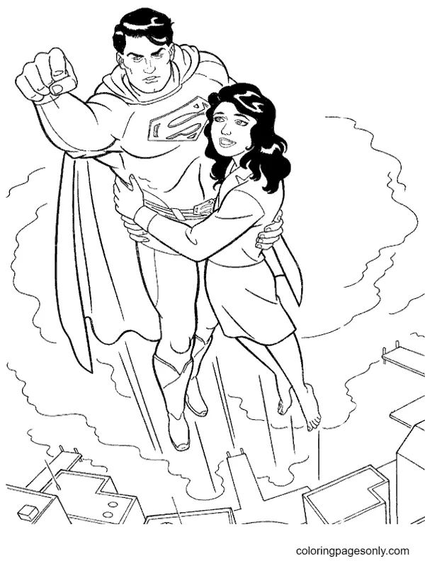 Çocuklar İçin Superman Boyama Sayfaları 