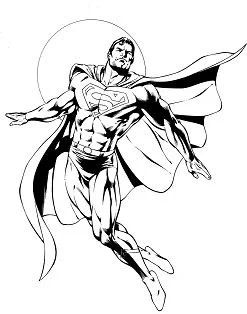 Çocuklar İçin Superman Boyama Sayfaları 
