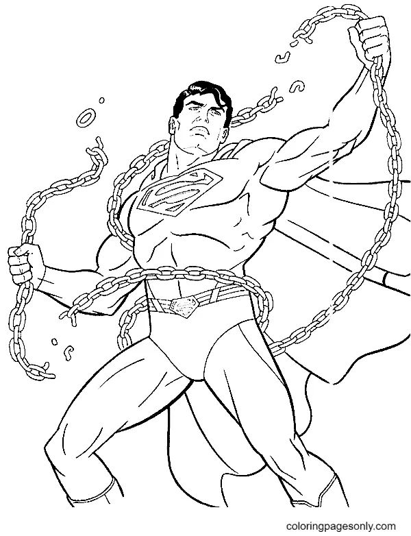 Çocuklar İçin Superman Boyama Sayfaları 