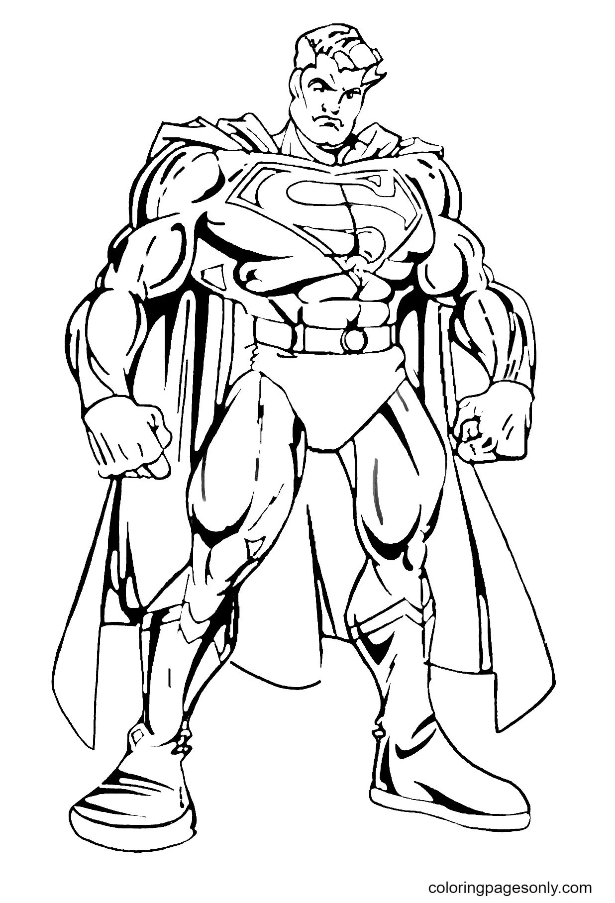 Çocuklar İçin Superman Boyama Sayfaları 