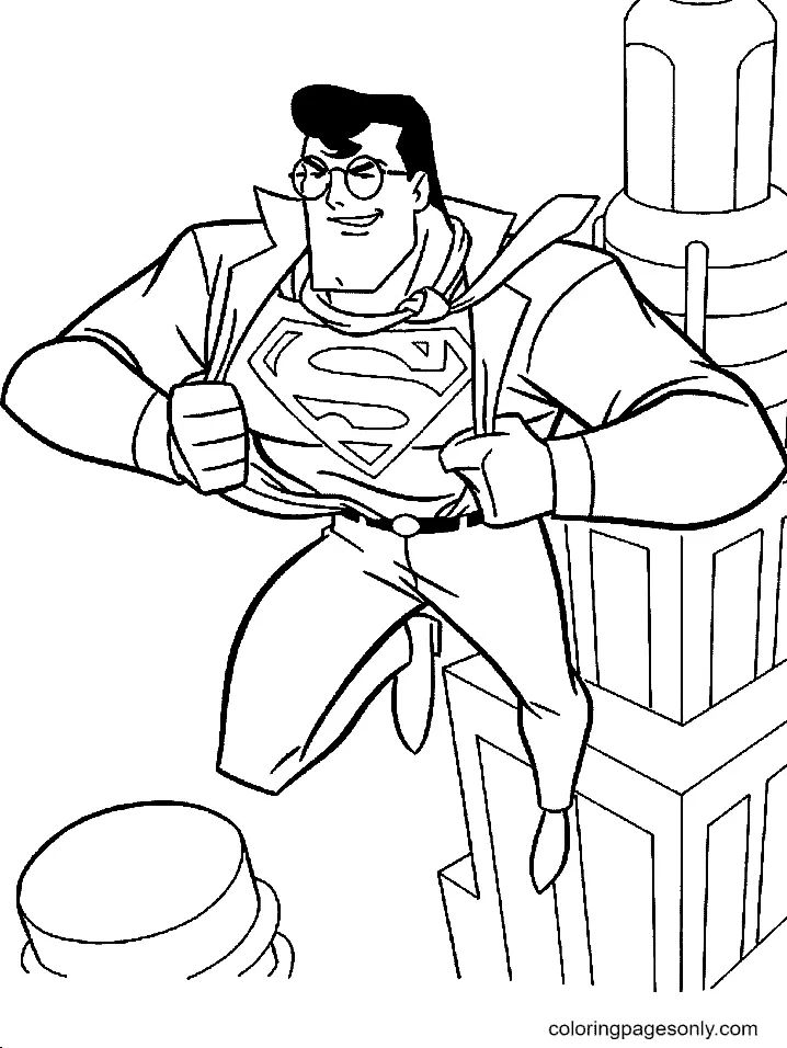 Çocuklar İçin Superman Boyama Sayfaları 