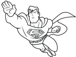 Çocuklar İçin Superman Boyama Sayfaları 