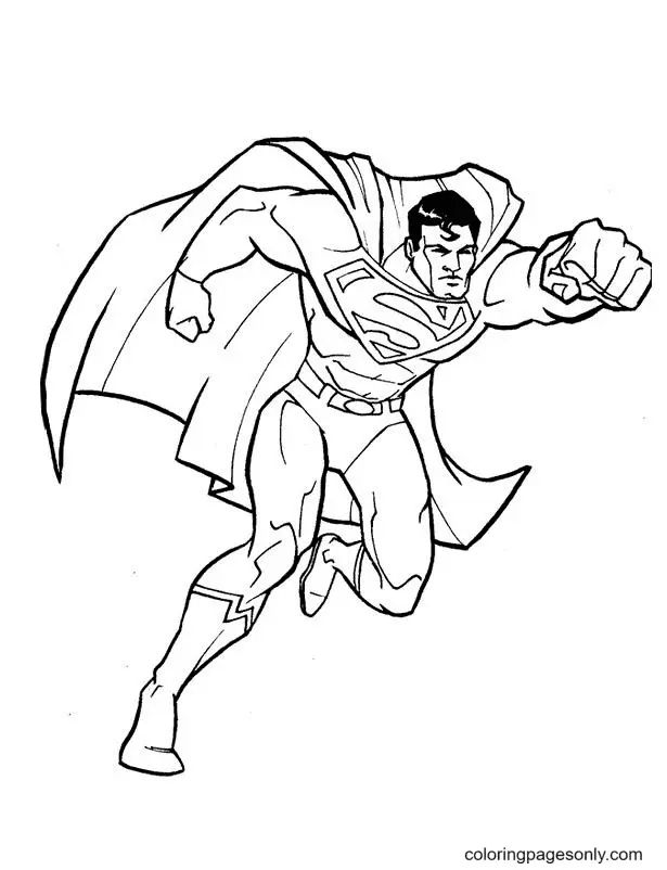 Çocuklar İçin Superman Boyama Sayfaları 