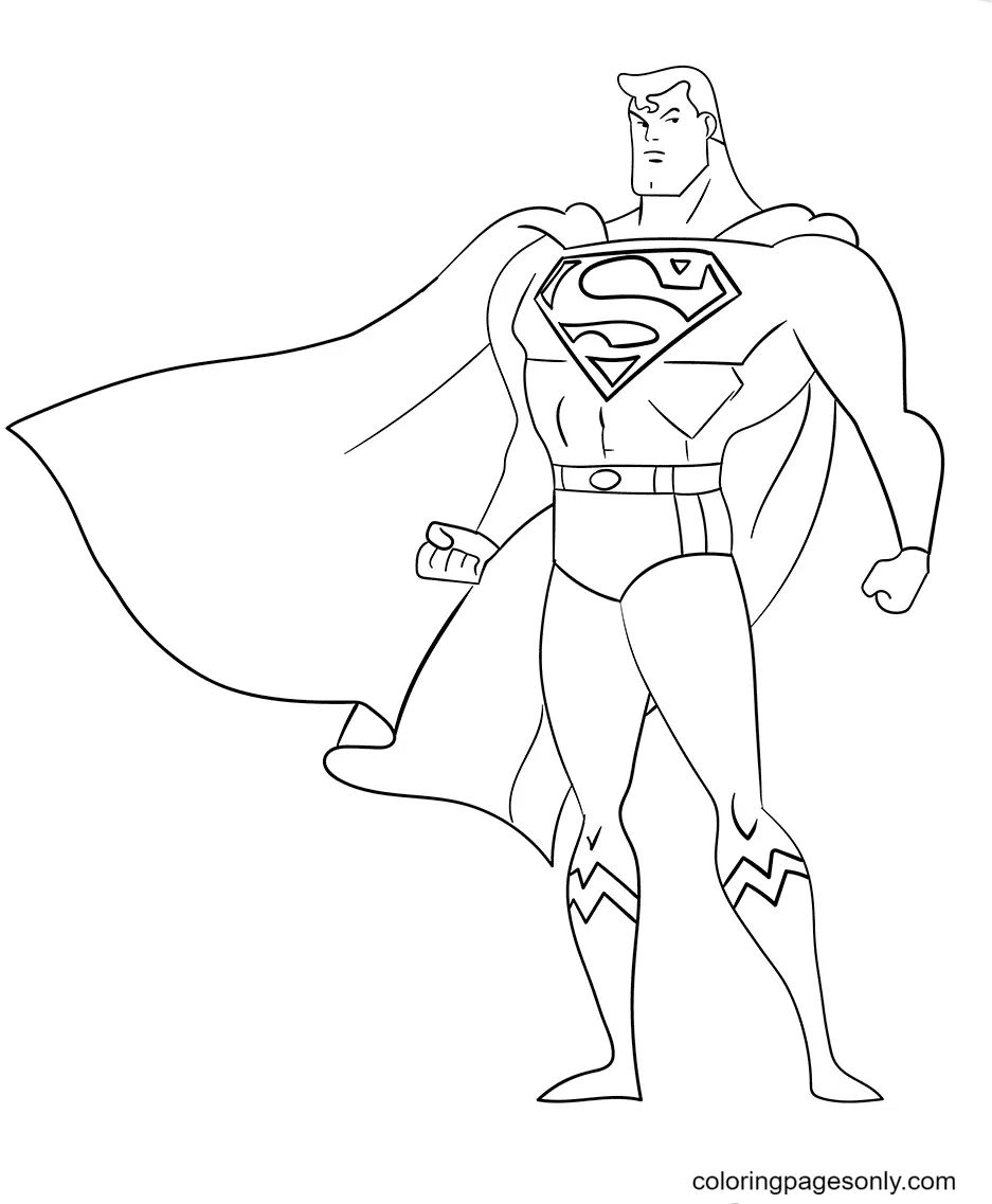 Çocuklar İçin Superman Boyama Sayfaları 