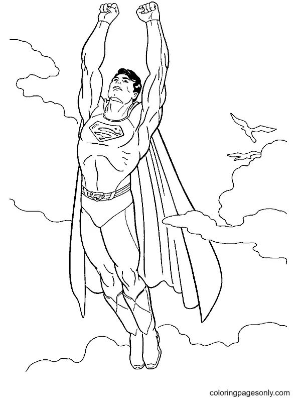 Çocuklar İçin Superman Boyama Sayfaları 