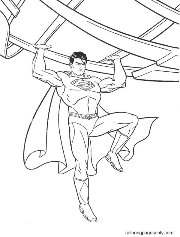 Çocuklar İçin Superman Boyama Sayfaları 