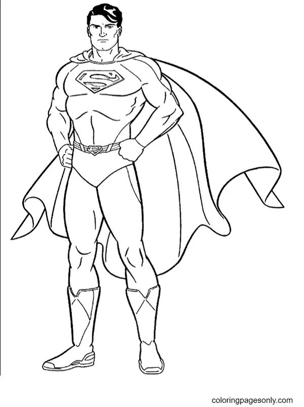 Çocuklar İçin Superman Boyama Sayfaları 