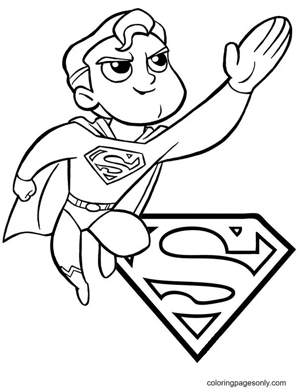 Çocuklar İçin Superman Boyama Sayfaları 