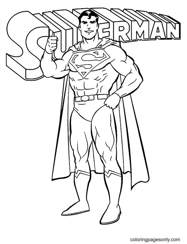 Çocuklar İçin Superman Boyama Sayfaları 