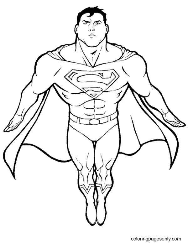 Çocuklar İçin Superman Boyama Sayfaları 