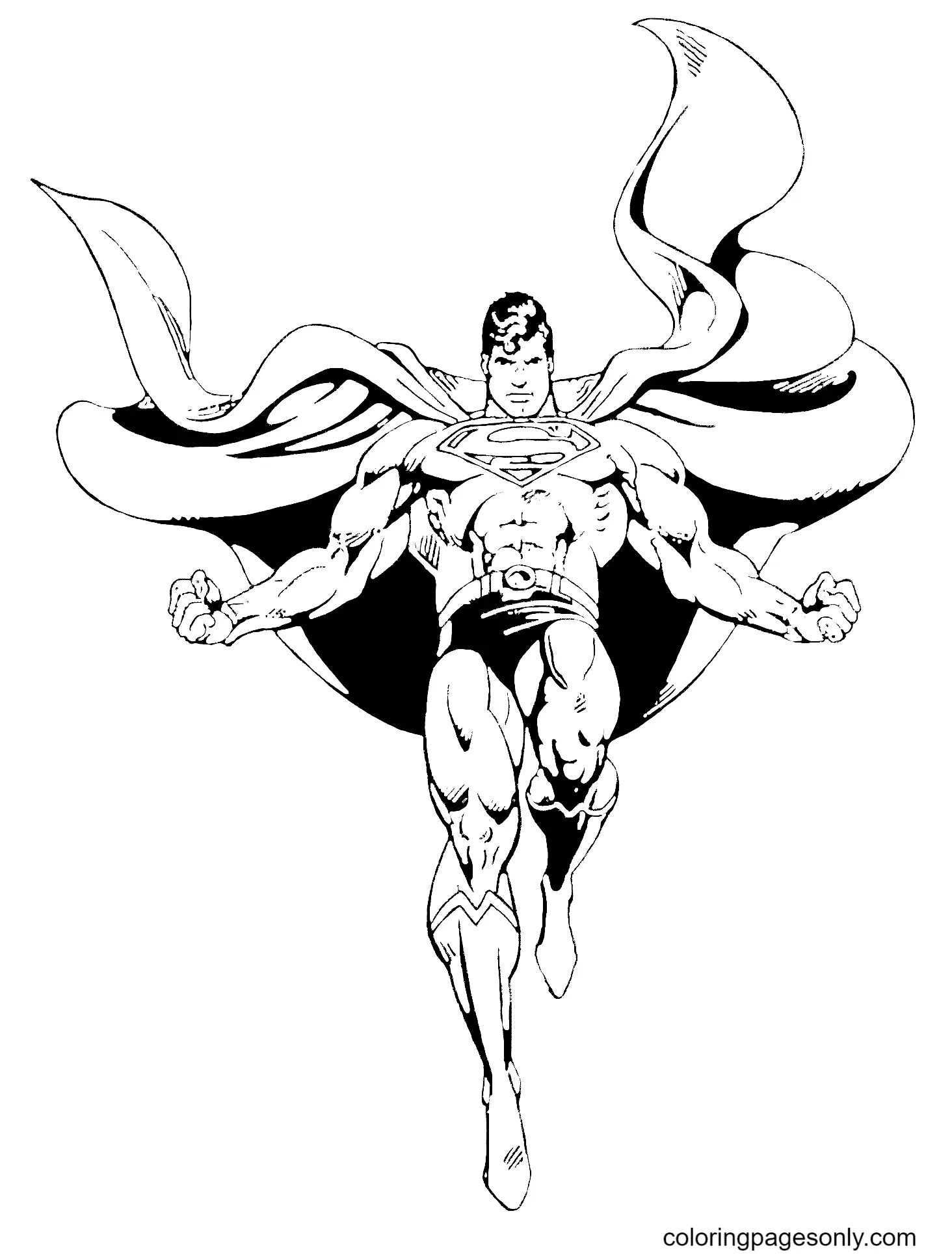 Çocuklar İçin Superman Boyama Sayfaları 