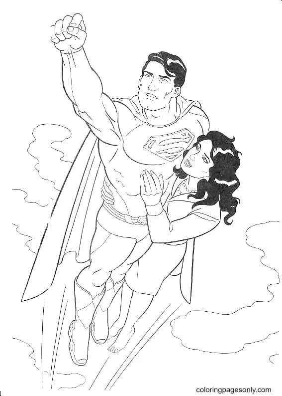 Çocuklar İçin Superman Boyama Sayfaları 