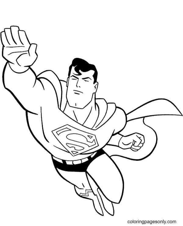 Çocuklar İçin Superman Boyama Sayfaları 