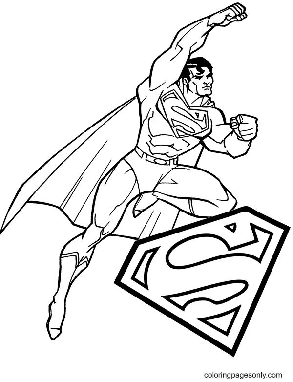 Çocuklar İçin Superman Boyama Sayfaları 