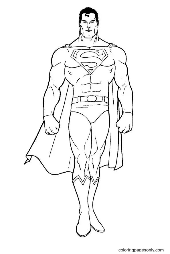 Çocuklar İçin Superman Boyama Sayfaları 