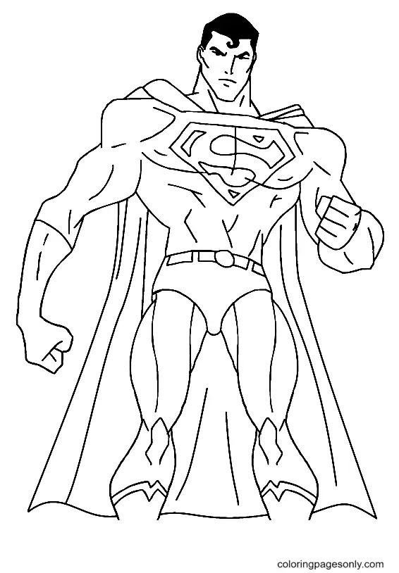 Çocuklar İçin Superman Boyama Sayfaları 