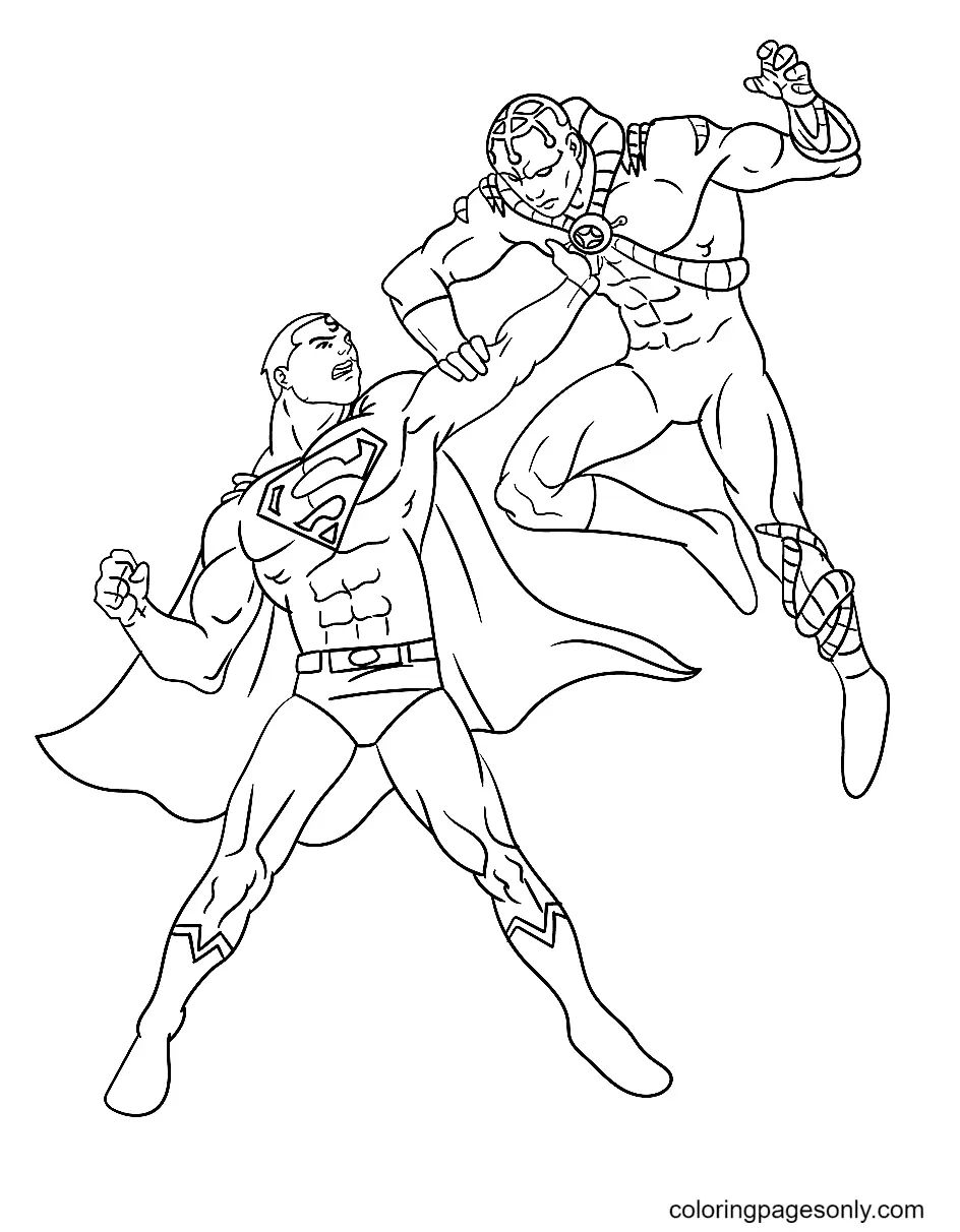 Çocuklar İçin Superman Boyama Sayfaları 
