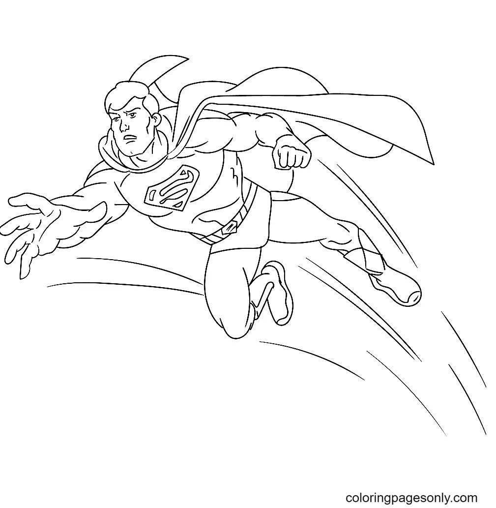 Çocuklar İçin Superman Boyama Sayfaları 