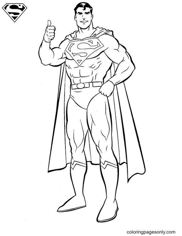 Çocuklar İçin Superman Boyama Sayfaları 