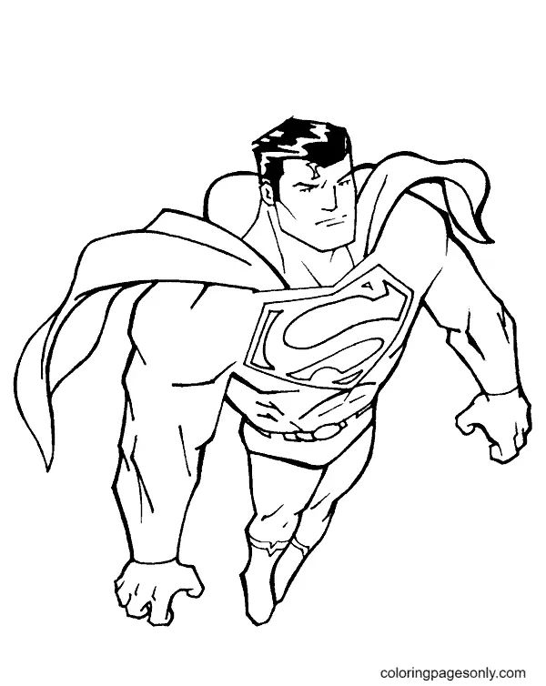 Çocuklar İçin Superman Boyama Sayfaları 