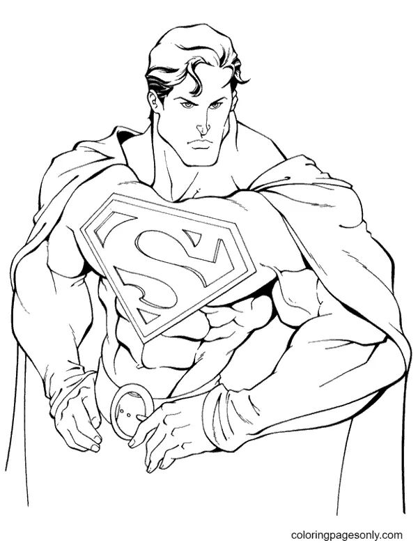 Çocuklar İçin Superman Boyama Sayfaları 