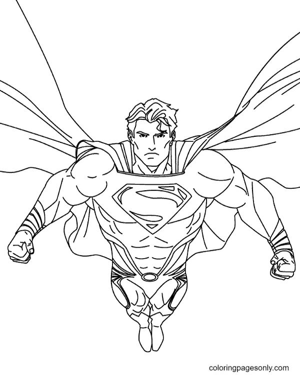 Çocuklar İçin Superman Boyama Sayfaları 