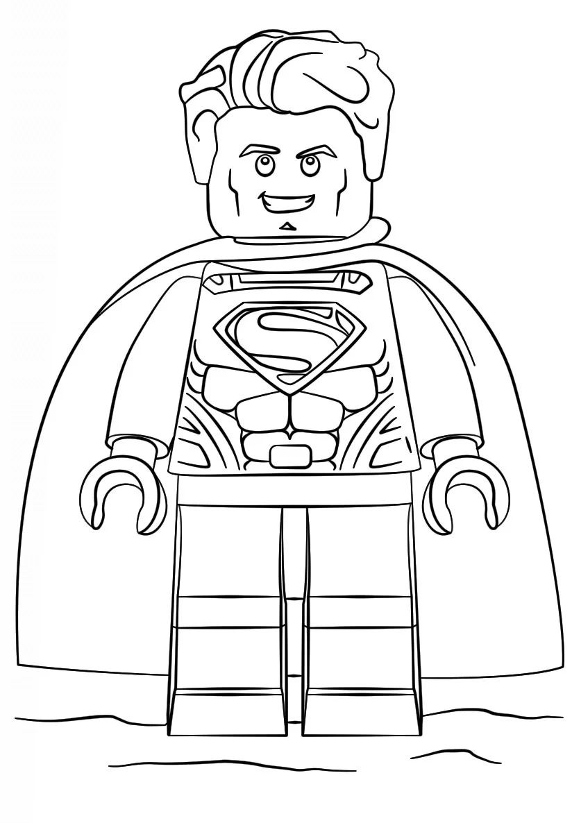 Çocuklar İçin Superman Boyama Sayfaları 