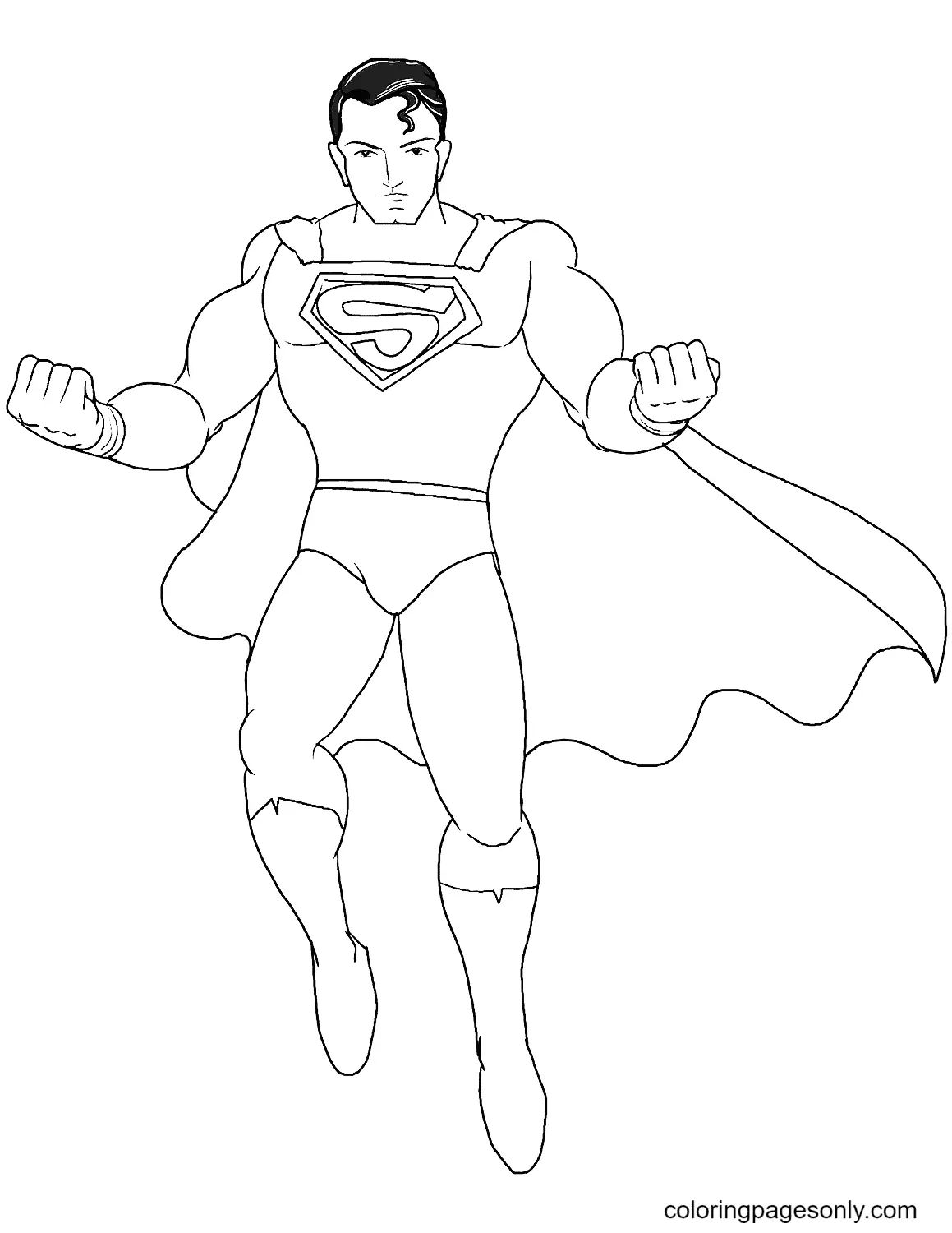 Çocuklar İçin Superman Boyama Sayfaları 