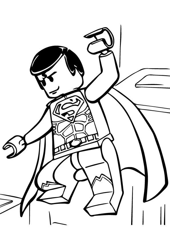 Çocuklar İçin Superman Boyama Sayfaları 