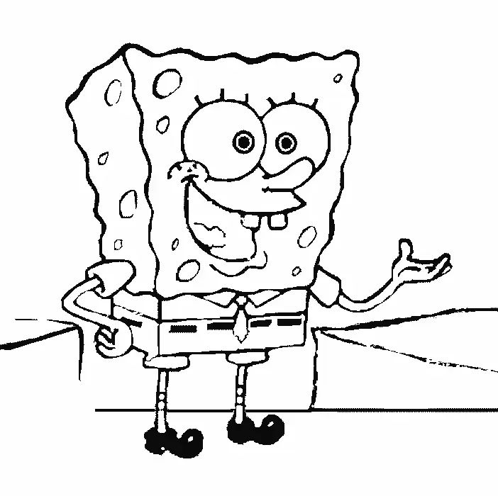 Çocuklar İçin Sunger Bob Boyama Sayfaları 