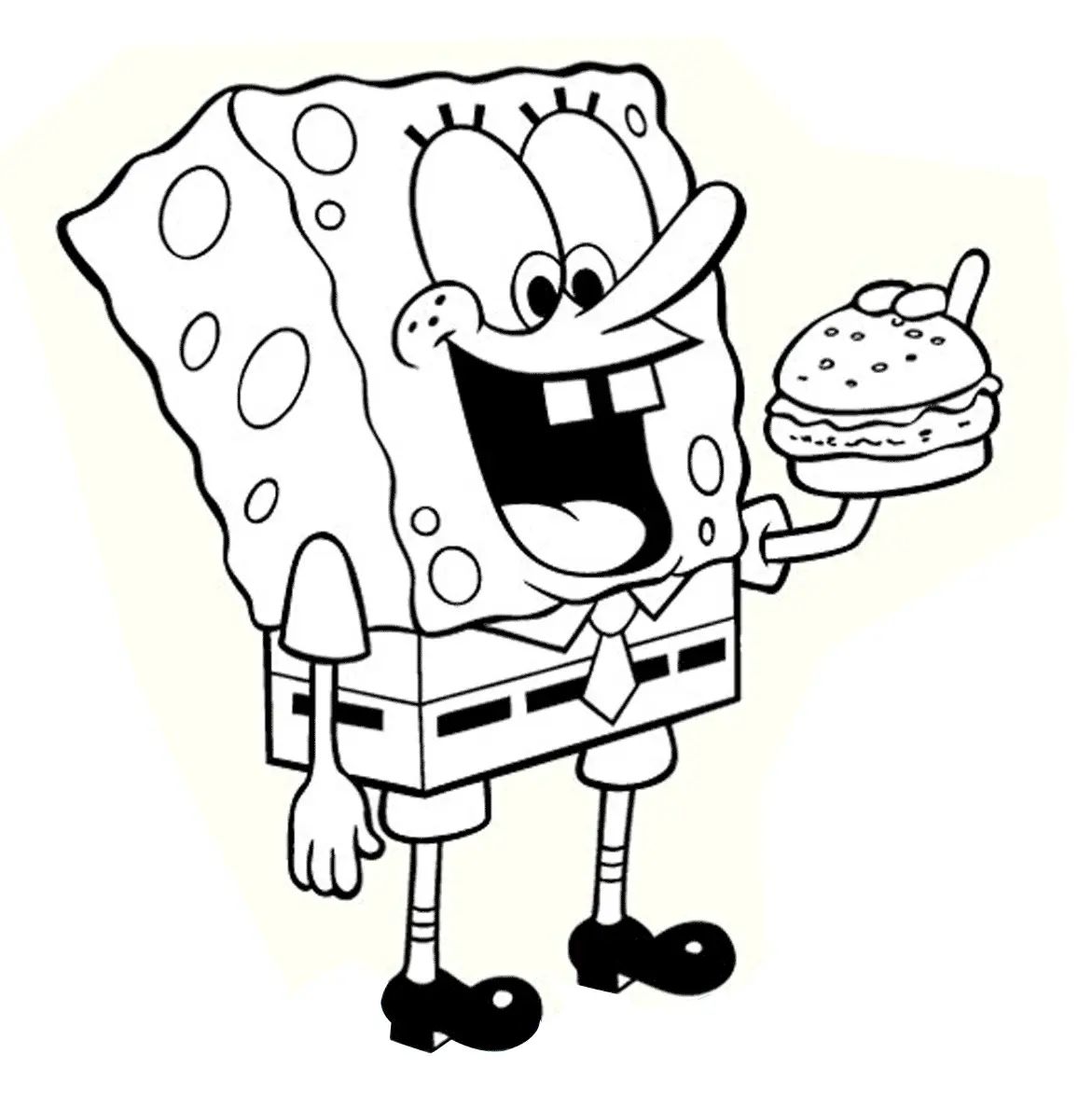 Çocuklar İçin Sunger Bob Boyama Sayfaları 