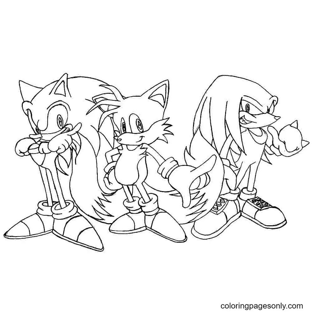 Çocuklar İçin Tails Boyama Sayfaları 