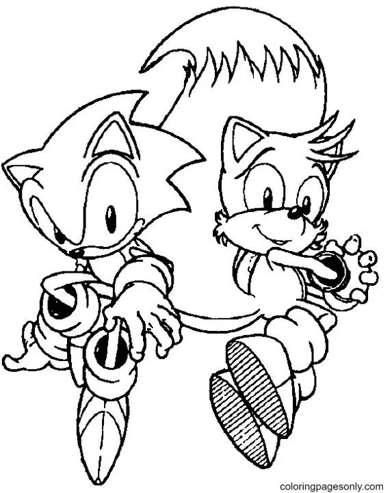 Çocuklar İçin Tails Boyama Sayfaları 